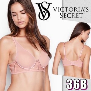 VS Unlined Mesh Full-coverage Plunge Bra